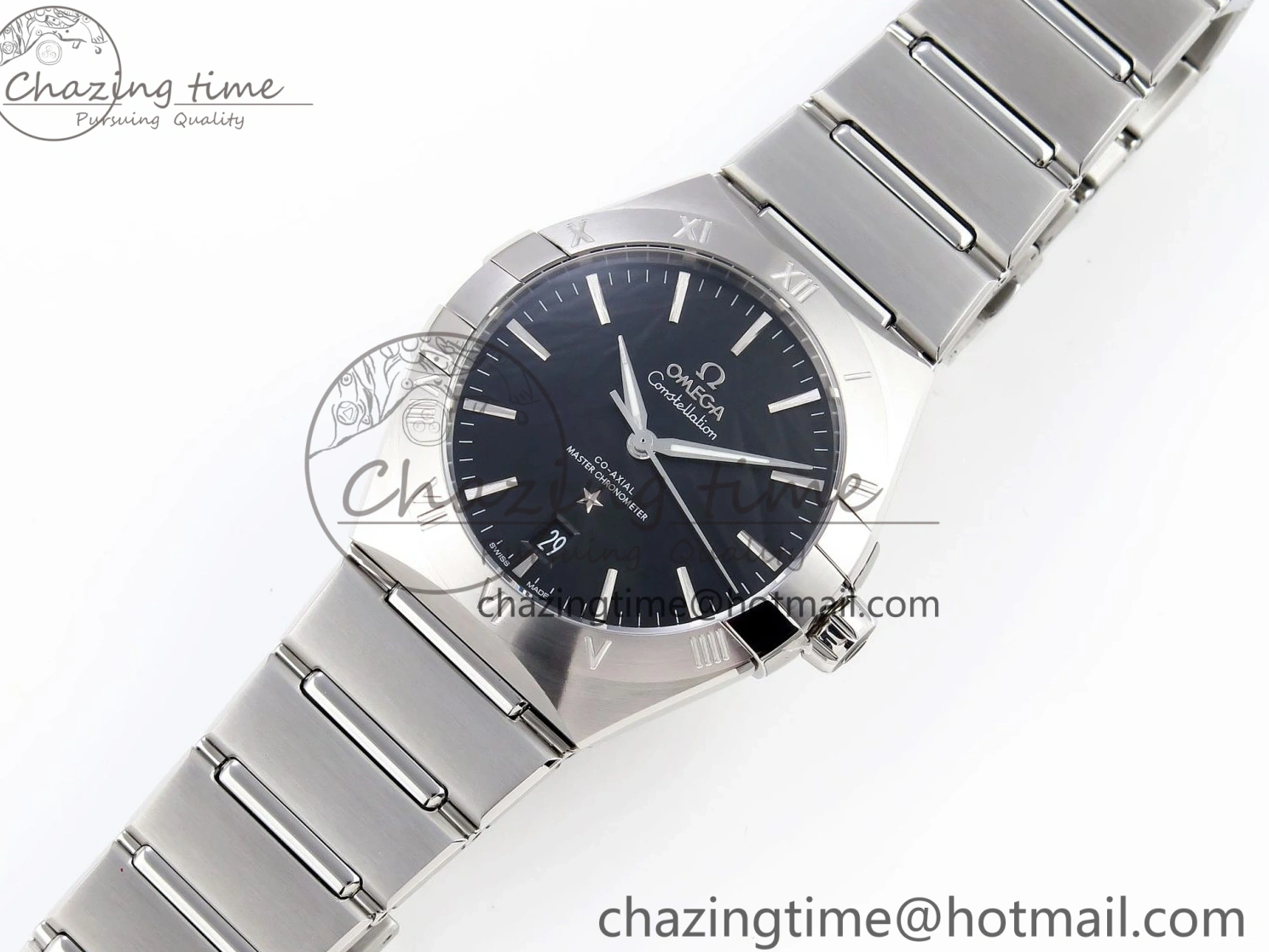 0208 Snug Constellation 39mm SS ASWF 1:1 Best Edition Black Dial on SS Bracelet A 7771
